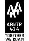 Preview: 2 Stück große "ABNTR4X4" Aufkleber für Fahrzeugtüren "mattschwarz"